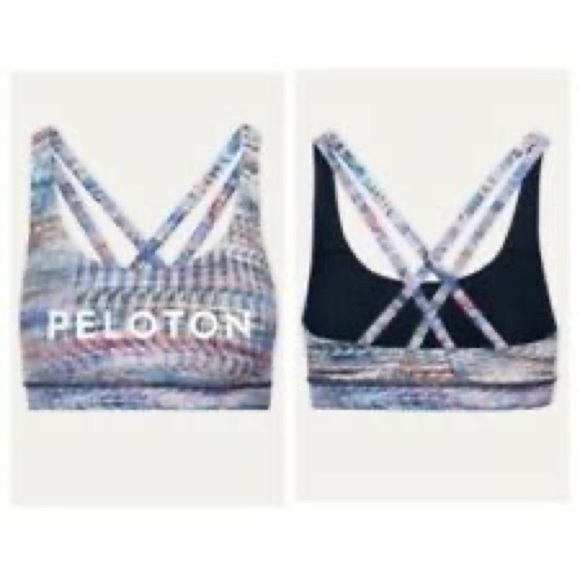 Lululemon Peleton 4 Energy Bra Digital Oasis Rainbows - Picture 1 of 4